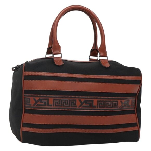 SAINT LAURENT Hand Bag Canvas Brown Auth BA4050 - Picture 1 of 16